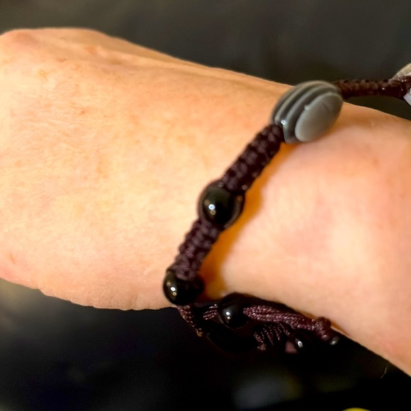 Vintage rope beaded with beautiful stones one of a kind Bracelet - Picture 3 of 6